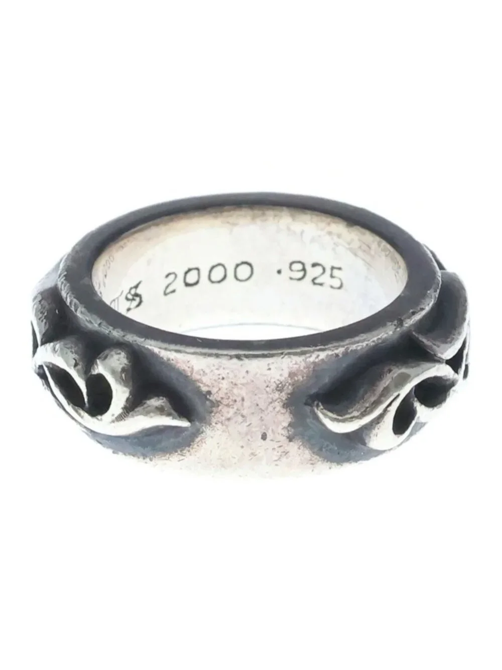 Chrome Hearts Dbl Narrow Vine Band Double Ring Silver